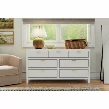 Carmel 7 Drawer Dresser in White - Lifestyle