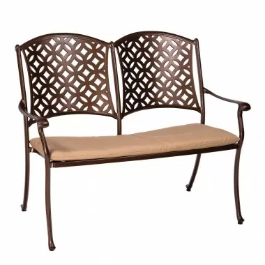 Woodard Casa Bench with Optional Seat Cushion