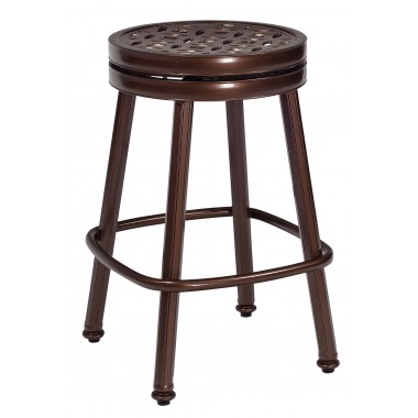Woodard Casa Round Swivel Counter Stool with Optional Seat Pad