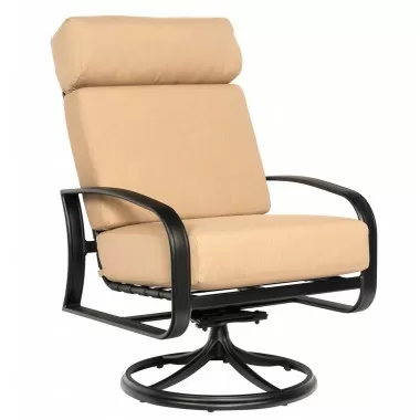 Woodard Cayman Isle Cushion Swivel Rocking Lounge Chair - Angled