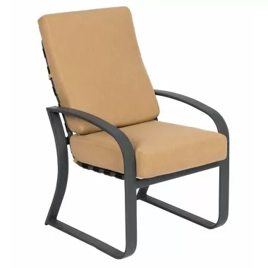 Woodard Cayman Isle Cushion Dining Armchair - Angled
