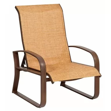 Woodard Cayman Isle Sling Adjustable Lounge Chair - Angled