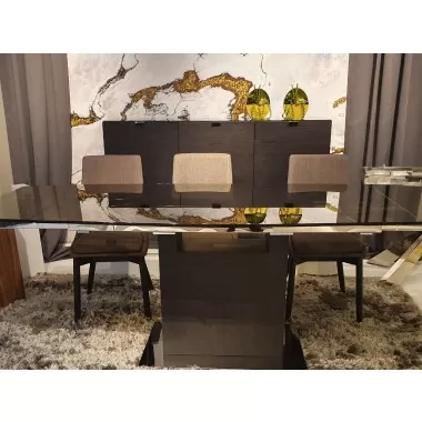 Casabianca VIZZIONE Buffet-Server In Dark Gray Oak Veneer - Lifestyle