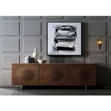 MOON Walnut Veneer Entertainment Center - Lifestyle