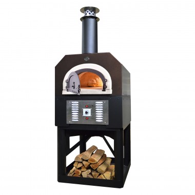 CBO-750 Hybrid Commercia/Residentiall Stand: (Pre-Assembled) Custom-Built Heavy-Duty Stand with Metal Insulating Hood and Gas Package - Copper -  Angled 