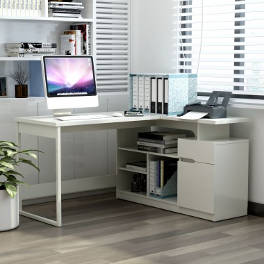 Anderson Teak Lexi 55" L-Shaped Corner Desk - Lifestyle