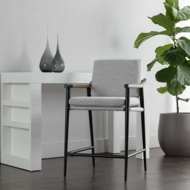 Sunpan Meadow Counter Stool - Vault Fog - Lifestyle