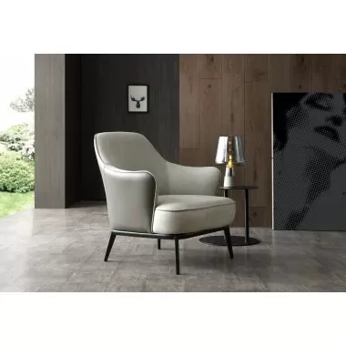 Whiteline Modern Living Sunizona Leisure Chair In Light Grey Water Proof Fabric - Lifestyle