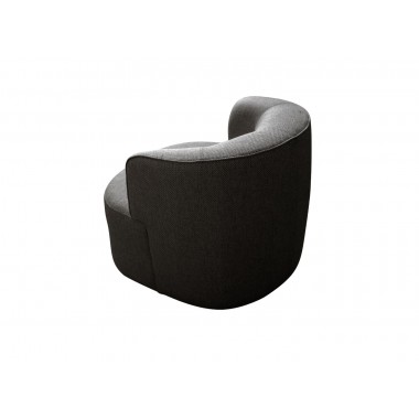 Denn Accent Chair in Dark Gray- side view 1