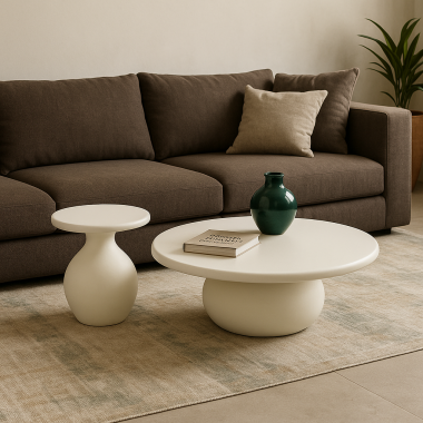 Living Luisa Coffee Table in Beige- Lifestyle 1