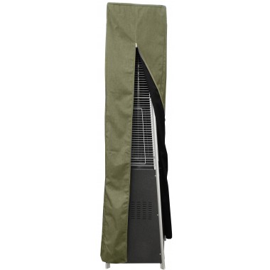 AZ Patio Heaters Square Glass Tube Patio Heater Commercial Cover in Tan - Front Angle