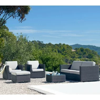 Cane-Line Chester Footstool / Coffee Table - Set