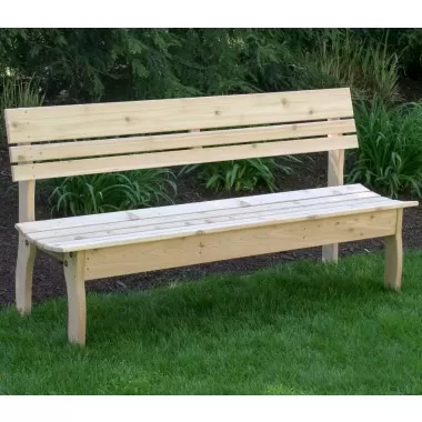 32" Red Cedar Chickadee Backed Bench