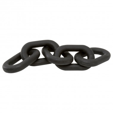 Essentials For Living Cinq Wood Link in Black Wash Pine - Front Angle