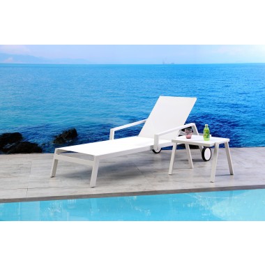 Bondi Outdoor Chaise in White-Lifestyle 1
