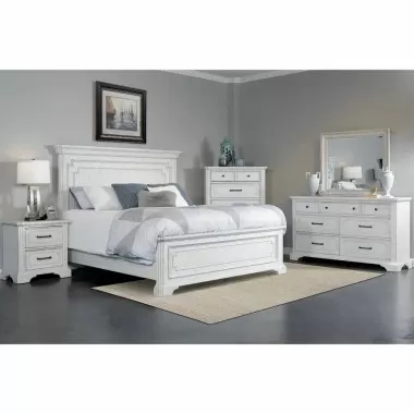 Clara Standard King Panel Bed - Lifestyle