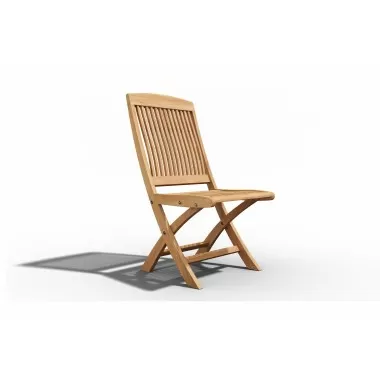 Hi Teak Furniture Florence Teak Folding Side Chair - Angled