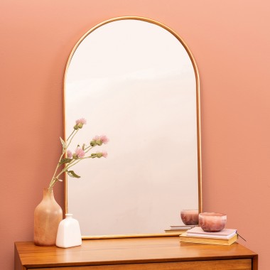 Colca Gold Wall Mirror - Lifestyle