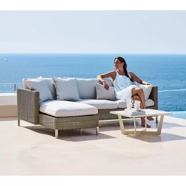 Cane-Line Connect Chaise Lounge Module Sofa, Right outdoor view