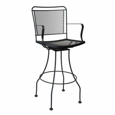 Woodard Constantine Swivel Bar Stool with Optional Cushion