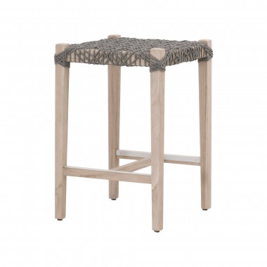 Essentials For Living Costa Outdoor Backless Counter Stool - Front Side Angle