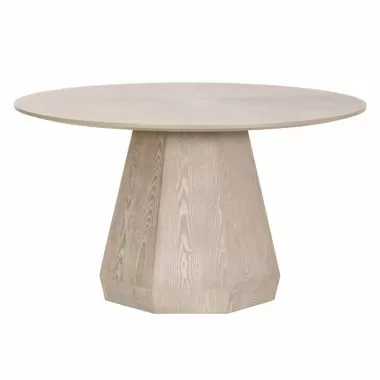 Essentials For Living Coulter 54" Round Dining Table in Natural Gray Ash - Front Angle