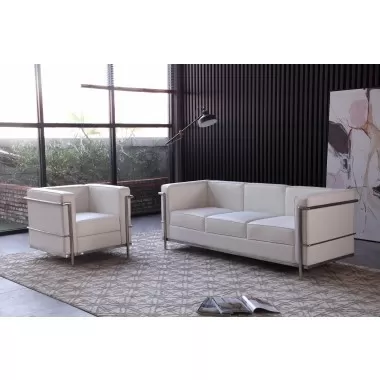 J&M Furniture Cour Italian Leather Chair 