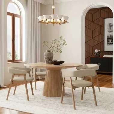  Cove Round Dining Table in Natural - Lifestyle