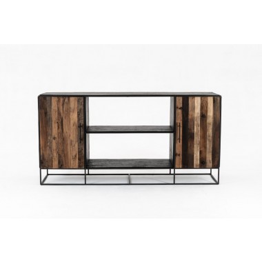 Nova Solo Rustika Sideboard 2 Doors Open Shelving - Front Angle