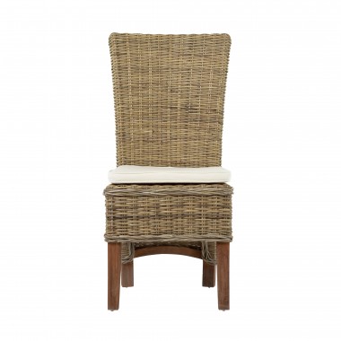 Nova Solo Wickerworks Salsa Dining Chair - Set of Two - Front Angle