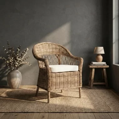 Nova Solo Wickerworks Monarch Armchairs With Cushions - Lifestyle