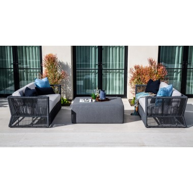 Sunset West 18"Pouf Cube in Heritage Granite 