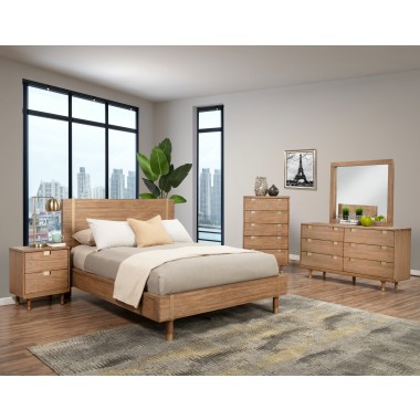 Alpine Furniture Easton Standard King Platform Bed - Lifestyle