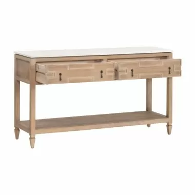 Essentials for Living Emerie 2-Drawer Entry Console - Front Side Opened Angle