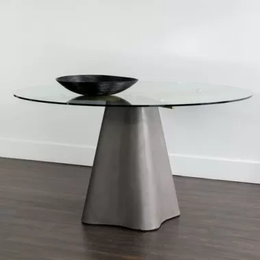 Sunpan Moda Dining Table 55'' Grey / White - Lifestyle