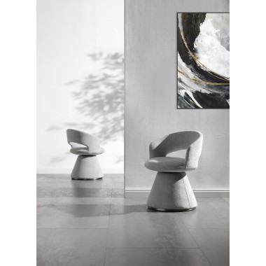 Portofino Swivel Dining Armchair in Dark Gray- Lifestyle 1