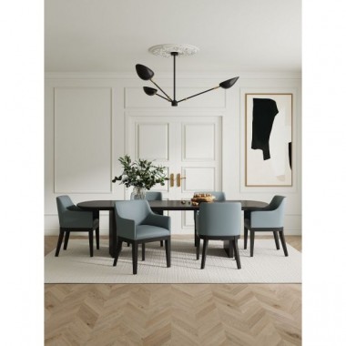 Manhattan Comfort Gansevoort Modern Faux Leather Dining Armchair in Pewter Full Set