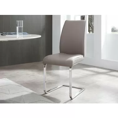 Whiteline Modern Living Katrina Dining Chair - Warm Grey