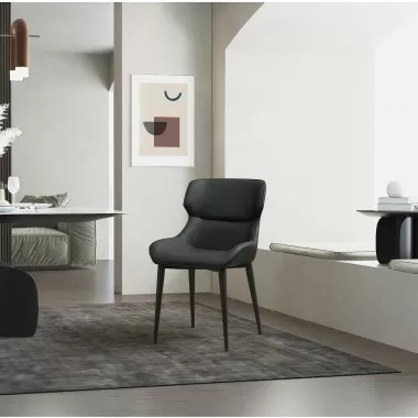 Living Morocco Dining Chair in Black- Lifestyle