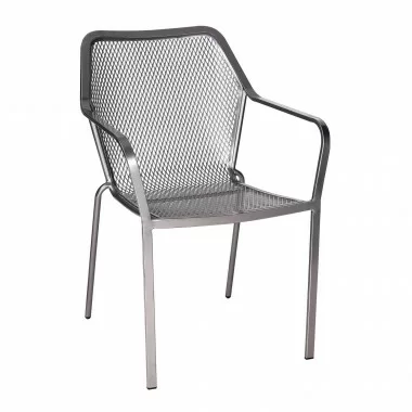 Woodard Et Cetera Delmar Stacking Arm Chair - Angled