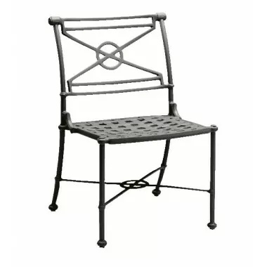 Woodard Delphi Dining Side Chair with Optional Cushion - Angled