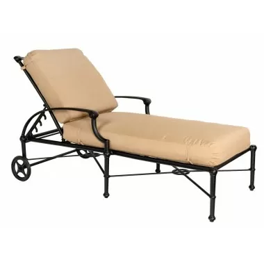 Woodard Delphi Adjustable Chaise Lounge - Angled View