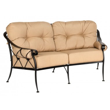 Woodard Derby Crescent Love Seat - Angled