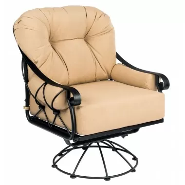 Woodard Derby Swivel Rocking Lounge Chair - Angled