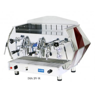 Commercial Volumetric Espresso Machine in Black Side Panels - 2V