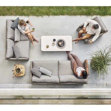 Cane-Line Diamond Lounge Chair Soft Rope Incl. Cushion Set Top VIew
