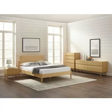 Greenington Monterey Queen Platform Bed, Wheat - Lifestyle