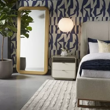 Sunpan Kayden Nightstand - Cream Shagreen - Lifestyle