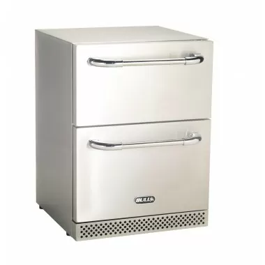 Bull BBQ Premium Double Drawer Refrigerator - Angled and Closed