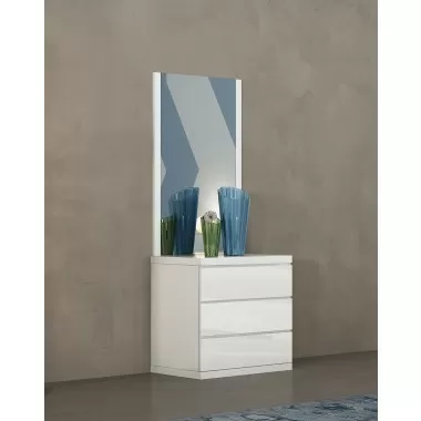 Anna Dresser Single High Gloss White Full Extension Drawers - Lifestyle 2